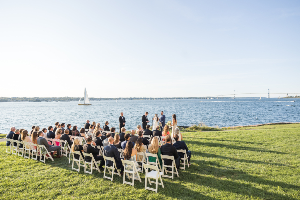 A wedding celebration at Fort Adams